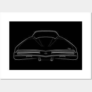 1973 Buick Riviera - rear stencil, white Posters and Art